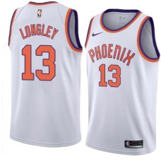 Suns #13 Luc Longley Jersey -White PHOENIX