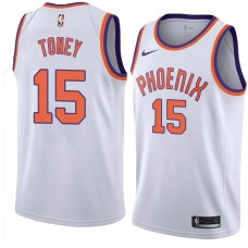 Suns #15 Sedric Toney Jersey -White PHOENIX