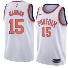 Suns #15 Danny Manning Jersey -White PHOENIX