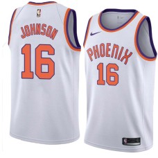 Suns #16 Tyler Johnson Jersey -White PHOENIX