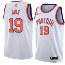 Suns #19 Alvin Sims Jersey -White PHOENIX