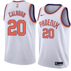 Suns #20 Corky Calhoun Jersey -White PHOENIX