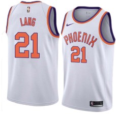 Suns #21 Antonio Lang Jersey -White PHOENIX