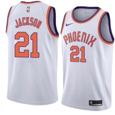 Suns #21 Jim Jackson Jersey -White PHOENIX