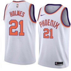 Suns #21 Richaun Holmes Jersey -White PHOENIX