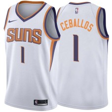 SUNS #1 Cedric Ceballos Jersey -White