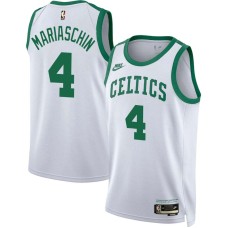 Boston Celtics #4 Saul Mariaschin Jersey -White Classic