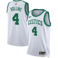 Boston Celtics #4 Kenny Rollins Jersey -White Classic