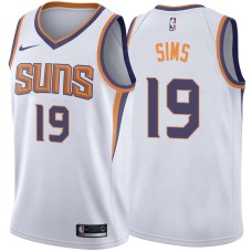 SUNS #19 Alvin Sims Jersey -White