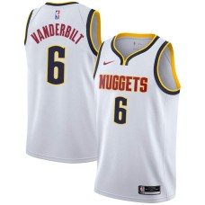 Denver Nuggets #6 Jarred Vanderbilt Jersey -White