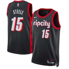 Portland Trail Blazers #15 Larry Steele Jersey -2021-2022 ripcity