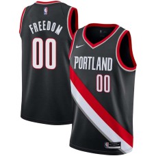 Portland Trail Blazers #00 Enes Freedom Jersey -Black