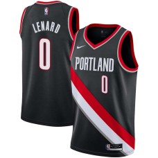 Portland Trail Blazers #0 Voshon Lenard Jersey -Black