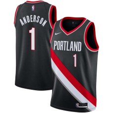 Portland Trail Blazers #1 Derek Anderson Jersey -Black