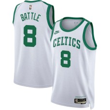 Boston Celtics #8 Kenny Battle Jersey -White Classic