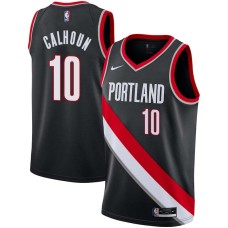 Portland Trail Blazers #10 Corky Calhoun Jersey -Black