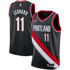 Portland Trail Blazers #11 Meyers Leonard Jersey -Black