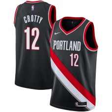 Portland Trail Blazers #12 John Crotty Jersey -Black