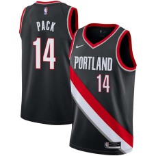 Portland Trail Blazers #14 Robert Pack Jersey -Black