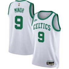 Boston Celtics #9 Greg Minor Jersey -White Classic