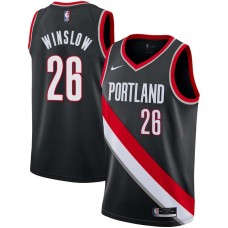 Portland Trail Blazers #26 Justise Winslow Jersey -Black