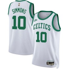 Boston Celtics #10 Connie Simmons Jersey -White Classic