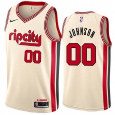 Portland Trail Blazers #00 Ken Johnson Jersey -Cream 2019-2020 ripcity