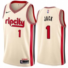 Portland Trail Blazers #1 Jarrett Jack Jersey -Cream 2019-2020 ripcity