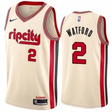 Portland Trail Blazers #2 Trendon Watford Jersey -Cream 2019-2020 ripcity