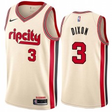 Portland Trail Blazers #3 Juan Dixon Jersey -Cream 2019-2020 ripcity