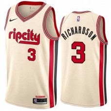 Portland Trail Blazers #3 Jeremy Richardson Jersey -Cream 2019-2020 ripcity