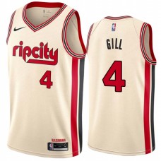 Portland Trail Blazers #4 Eddie Gill Jersey -Cream 2019-2020 ripcity