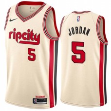 Portland Trail Blazers #5 Eddie Jordan Jersey -Cream 2019-2020 ripcity