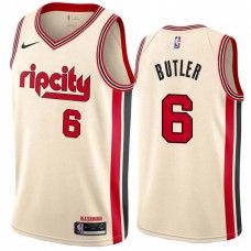 Portland Trail Blazers #6 Mitchell Butler Jersey -Cream 2019-2020 ripcity