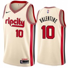 Portland Trail Blazers #10 Darnell Valentine Jersey -Cream 2019-2020 ripcity