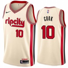 Portland Trail Blazers #10 Omar Cook Jersey -Cream 2019-2020 ripcity