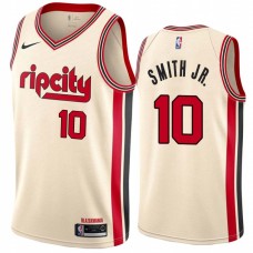 Portland Trail Blazers #10 Dennis Smith Jr Jersey -Cream 2019-2020 ripcity