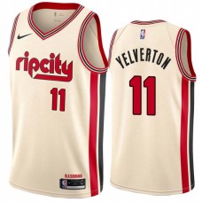 Portland Trail Blazers #11 Charlie Yelverton Jersey -Cream 2019-2020 ripcity