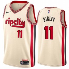 Portland Trail Blazers #11 Mark Sibley Jersey -Cream 2019-2020 ripcity