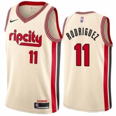 Portland Trail Blazers #11 Sergio Rodriguez Jersey -Cream 2019-2020 ripcity