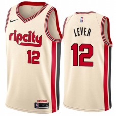 Portland Trail Blazers #12 Fat Lever Jersey -Cream 2019-2020 ripcity