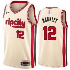 Portland Trail Blazers #12 Erick Barkley Jersey -Cream 2019-2020 ripcity