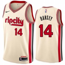 Portland Trail Blazers #14 Kelvin Ransey Jersey -Cream 2019-2020 ripcity