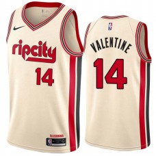 Portland Trail Blazers #14 Darnell Valentine Jersey -Cream 2019-2020 ripcity