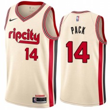 Portland Trail Blazers #14 Robert Pack Jersey -Cream 2019-2020 ripcity