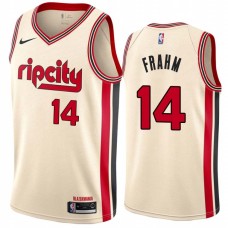 Portland Trail Blazers #14 Richie Frahm Jersey -Cream 2019-2020 ripcity