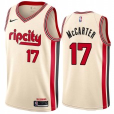 Portland Trail Blazers #17 Willie McCarter Jersey -Cream 2019-2020 ripcity