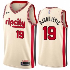 Portland Trail Blazers #19 Aleksandar Djordjevic Jersey -Cream 2019-2020 ripcity