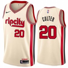 Portland Trail Blazers #20 Steve Colter Jersey -Cream 2019-2020 ripcity