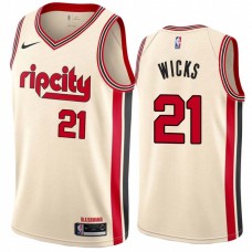 Portland Trail Blazers #21 Sidney Wicks Jersey -Cream 2019-2020 ripcity